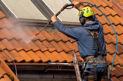 Démoussage et hydrofuge de toiture à Thiolières